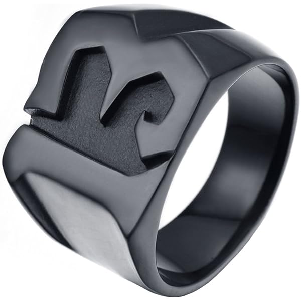 INRENG Stainless Steel Number 13 Biker Rings for Men Women